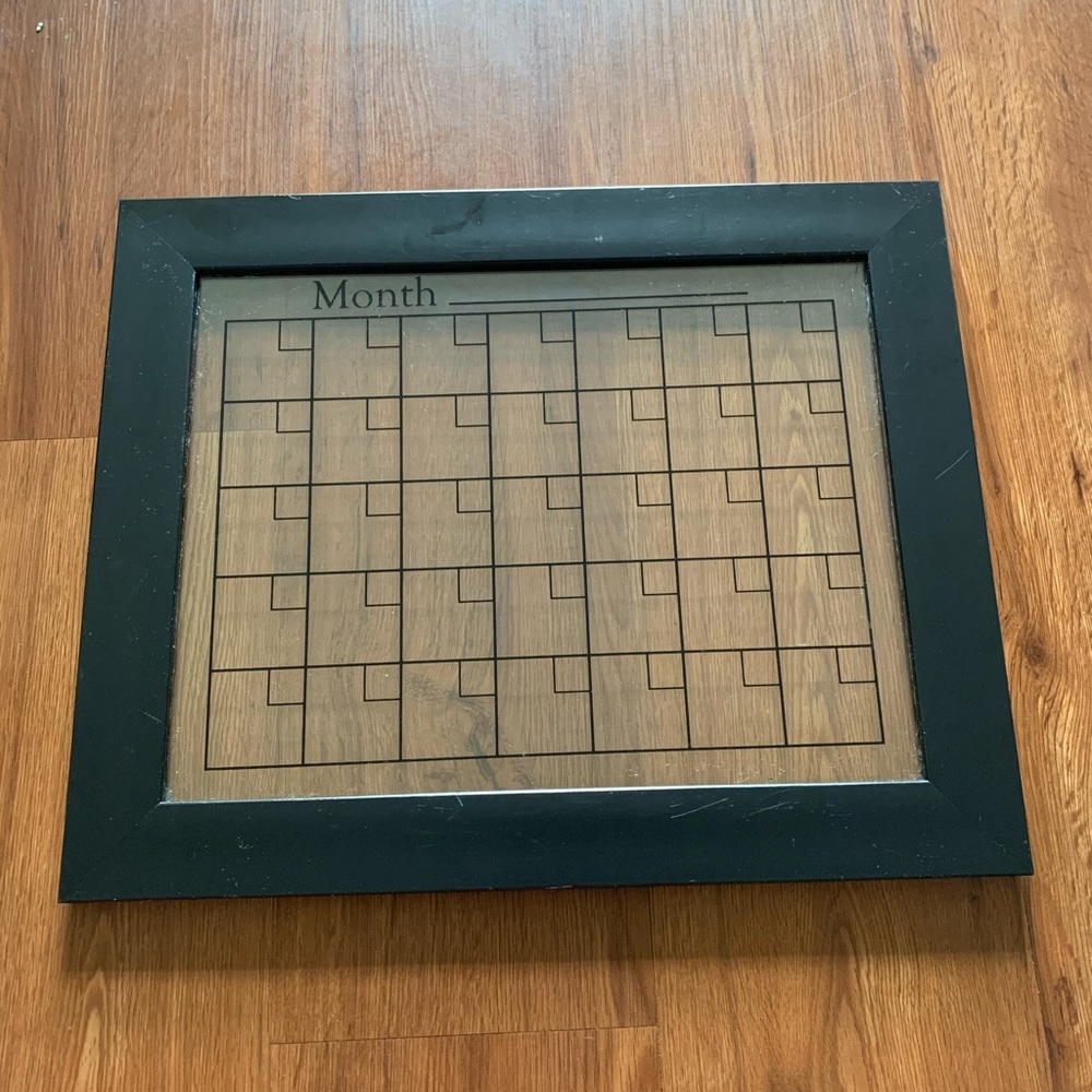 Glass Dry Erase Calendar